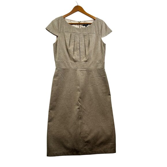 Maria Bianca Nero Elegant Timeless Silk Blend Sheath Dress Made in USA Sz LARGE - Picture 1 of 8